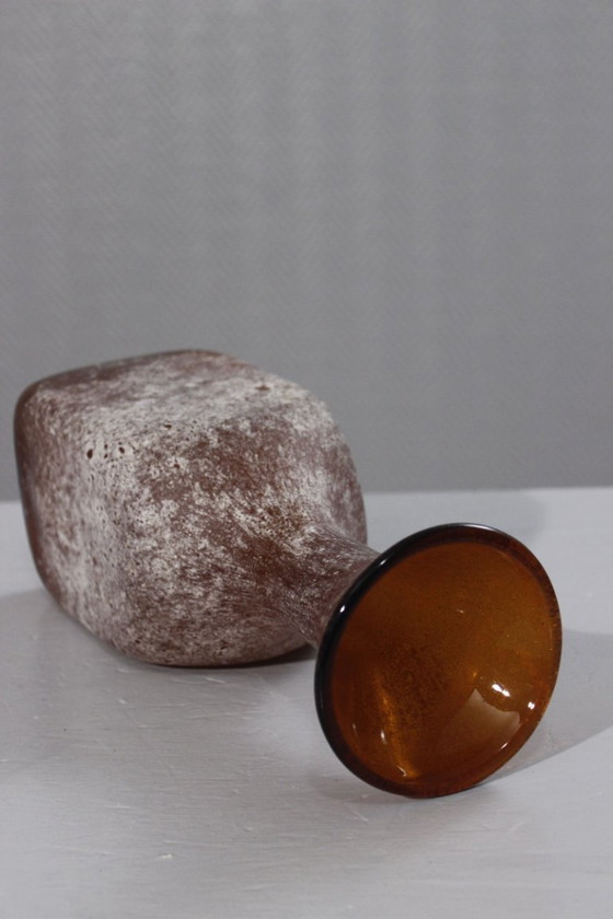 Image 1 of Grande vaso in vetro di Murano Scavo, design italiano, anni '80