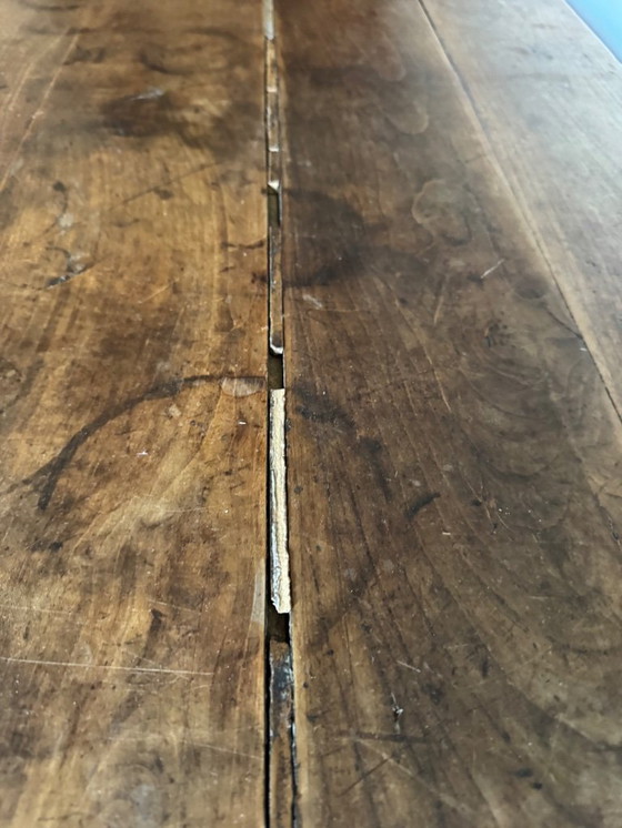 Image 1 of French farmhouse table with bench and chairs