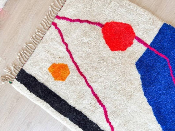 Alfombra bereber tejida en lana natural 100cmx200cm – Wool, Bohemian (photo 6 of 9)