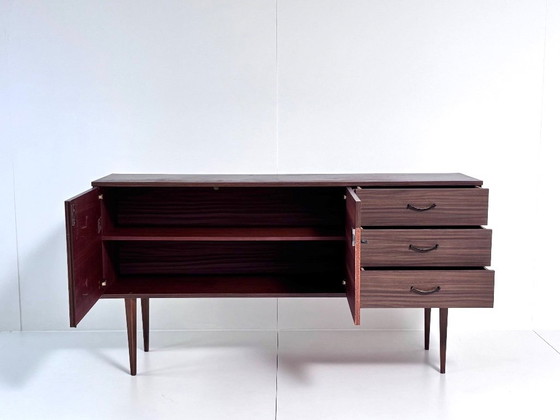 Credenza Vintage Mid-Century, Impiallacciatura Noce, anni '60, Credenze, Legno, Marrone, Mid Century Modern (foto 4 di 15)