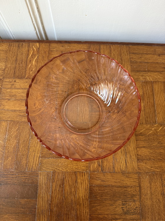 Image 1 of Set de 4 Ensaladeras de Cristal Rosa