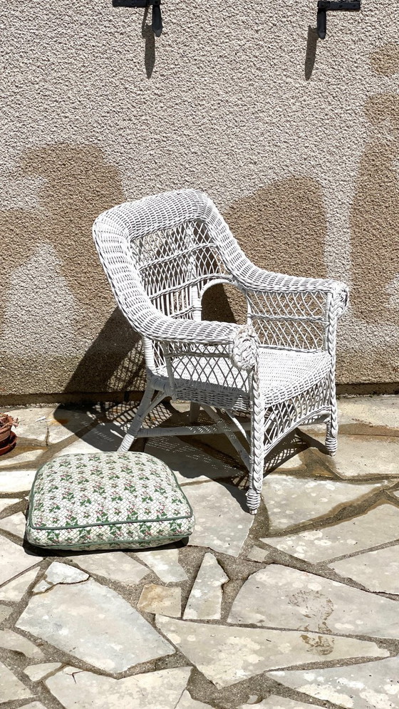 Image 1 of Vintage Rattan Kids Armchair