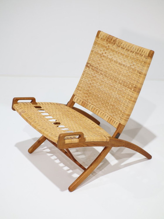 JH512 Folding Chair Hans J. Wegner oak rattan Johannes Hansen – Hans Wegner, Armchairs, Wood, Vintage (photo 5 of 19)