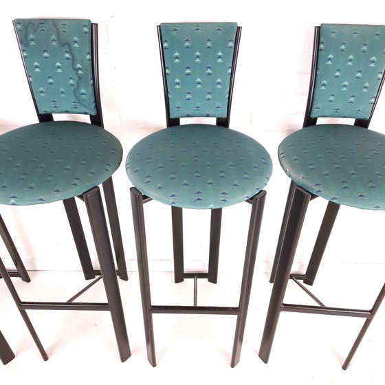 Image 1 of 4x sgabello da bar vintage in stile Memphis