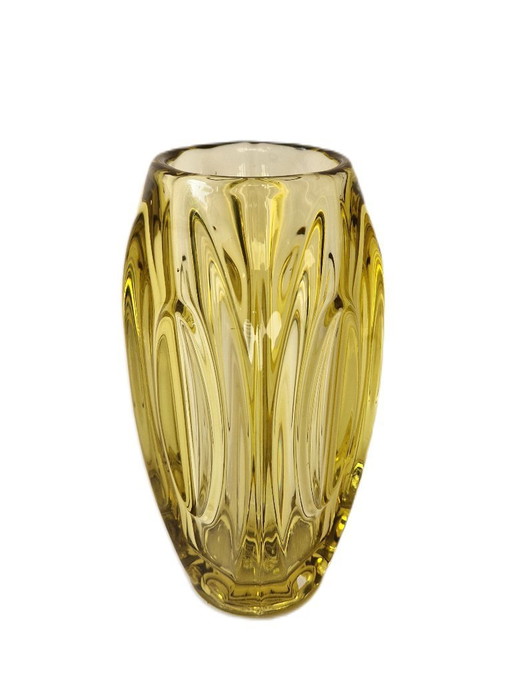 Sklo - Vaso a forma di lente o proiettile di grandi dimensioni di Rudolf Schrötter