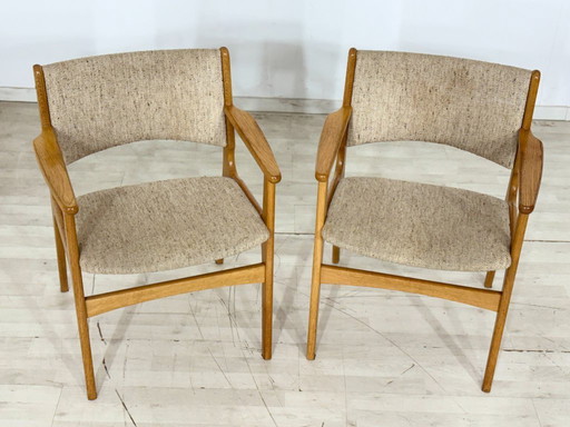 Set di 2 sedie Erik Buch / Sedie da pranzo vintage / Poltrone di metà secolo / Design danese