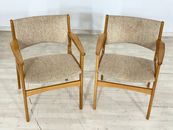 Image 1 of Set di 2 sedie Erik Buch / Sedie da pranzo vintage / Poltrone di metà secolo / Design danese