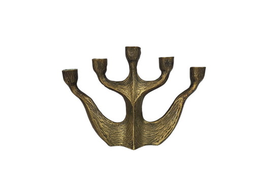 Brutalist - Horst Dalbeck - bronze - candlestick - Germany - 1950-1970