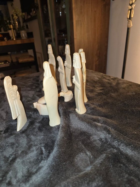 Image 1 of Prachtige 12 delige beeldengroep kerststal