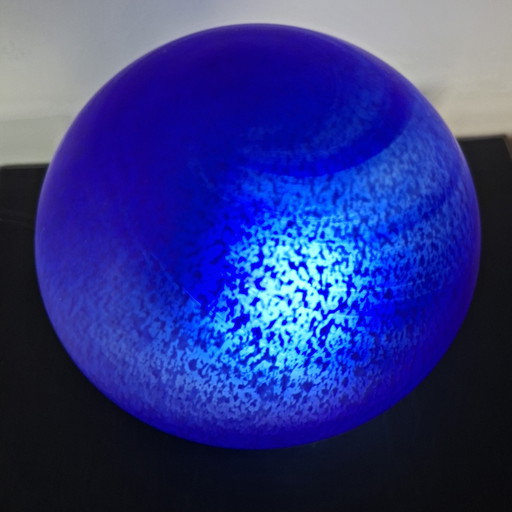 Atmospheric vintage glass mushroom table lamp