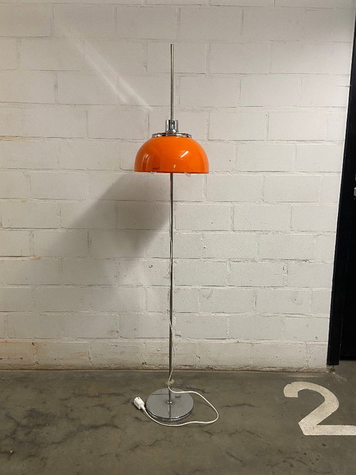 Vintage Harvey Guzzini Faro Vloerlamp oranje