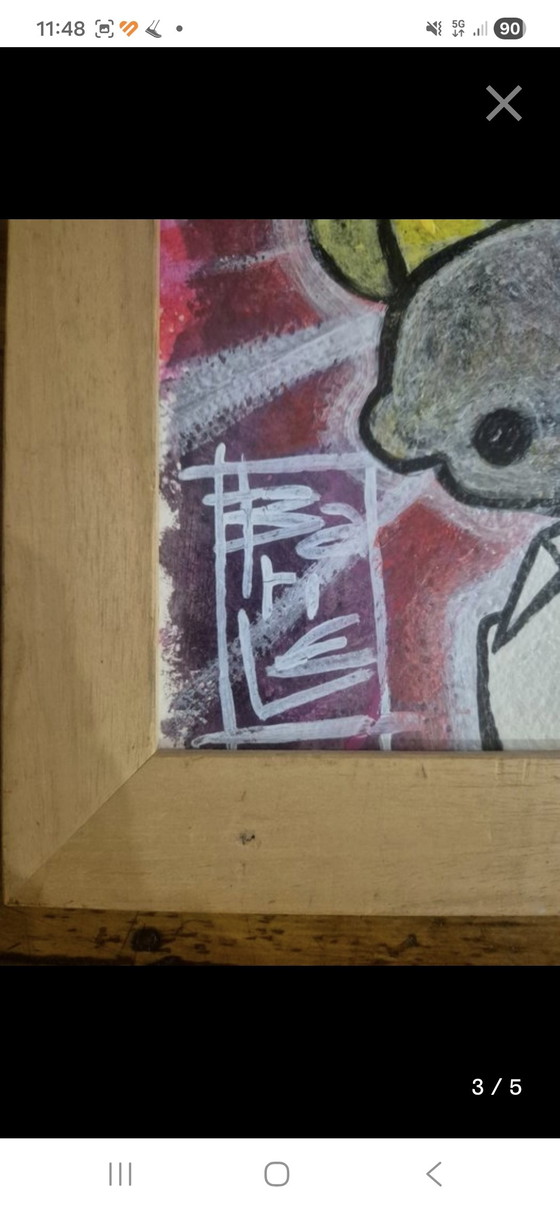 Image 1 of Homer Simpson "Barrel" - Original Pop Art Mixed Media Painting - Unique Piece