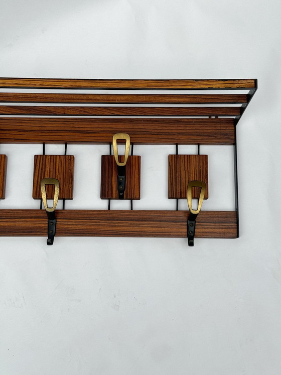 Image 1 of Appendiabiti vintage olandese BroVorm Haarlem in teak, stile Mid-Century Modern (MCM).