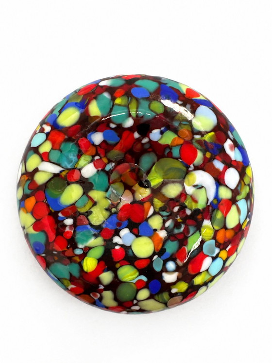 Image 1 of Mini "Fazzoletto" Murano Vase – Polychrome Harlequin Glass – 6.5cm