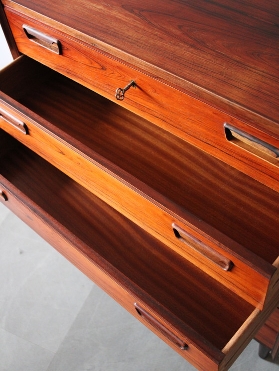 Image 1 of Vintage Deense ladekast in palissander door Gunnar Nielsen Tibergaard