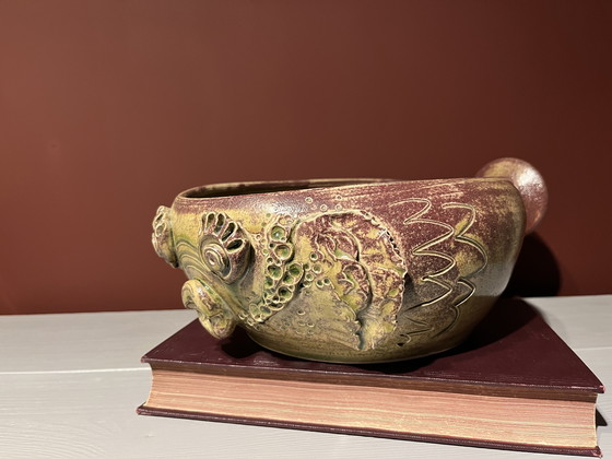 Image 1 of Vntage keramiek unieke schaal vis handgemaakt