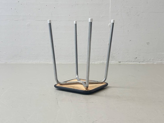 Image 1 of Tabouret Kelko avec assise en similicuir noir, années 1960