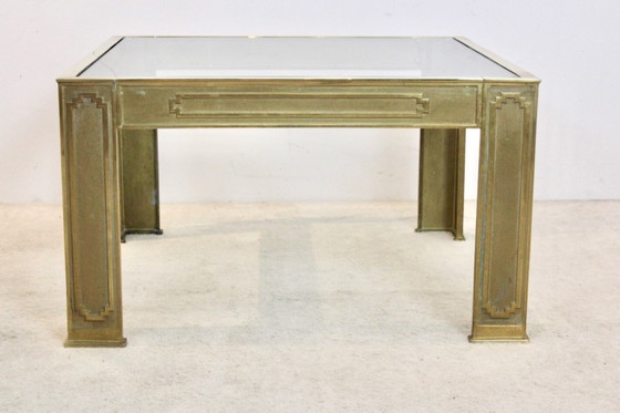 Paire de Tables d'appoint brutalistes en bronze coulé par Peter van Heeck, Verre, Industrieel (photo 3 sur 12)