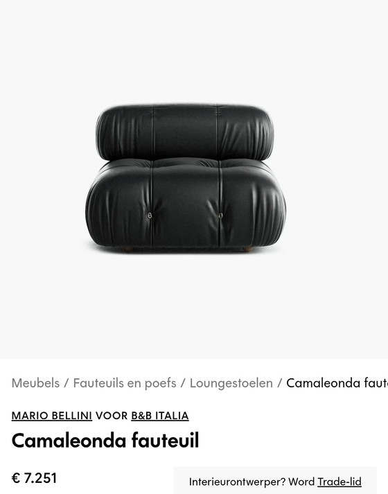 Image 1 of Canapé en cuir CAMALEONDA B&B Italia à partir de 2022 ▪︎ 2 pers. avec pouf