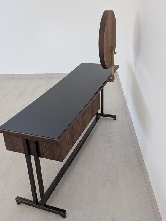 Image 1 of Dassi - Vittorio Dassi - Service table - Crystal, Wood, Brass - Dressing table with mirror