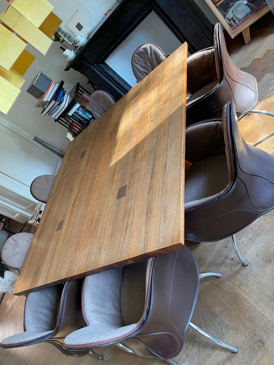 Design Dining Table Walnut Wood Celerina (photo 4 of 5)