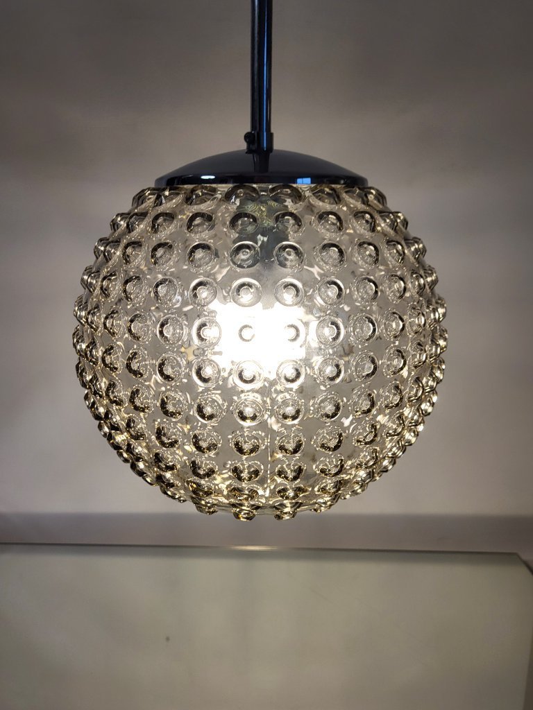 Rolf Kruger pendant lamp, Staff Leuchten, bubble glass pendant