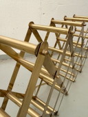 Vintage brass wine rack 