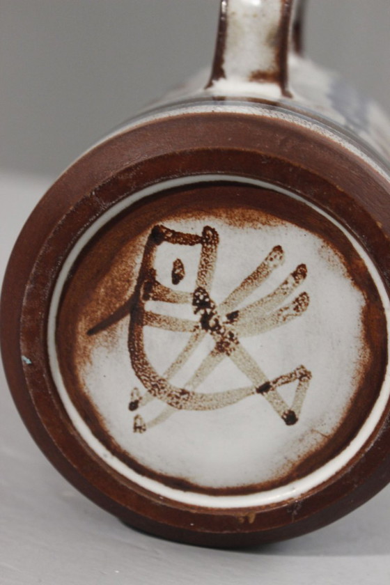 Image 1 of Michel Barbier a Vallauris - Brocca con rara doppia decorazione, Francia, anni '50