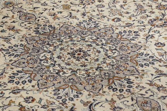 Image 1 of Origineel Perzisch tapijt Keshan, Kashan Beige 394 x 292 cm In topconditie Klassiek