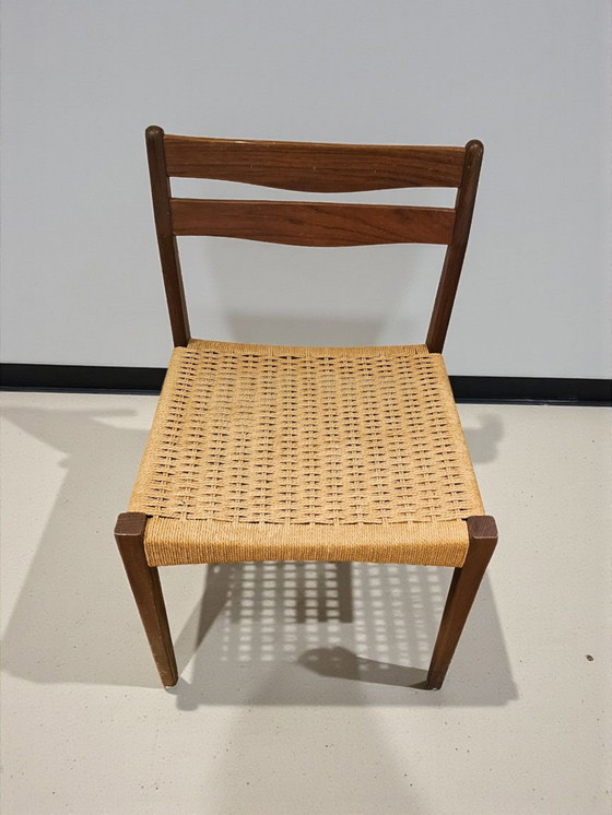 Image 1 of Mid Century Teak Esszimmerstuhl Mogen Kolds Made in Denmark 1960er 