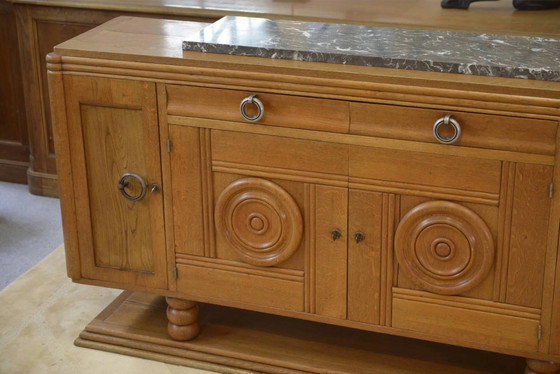 Oak buffet in the style of Charles Dudouyt, 1930s. – Storage cabinet, Wood, Art Deco (photo 10 of 14)