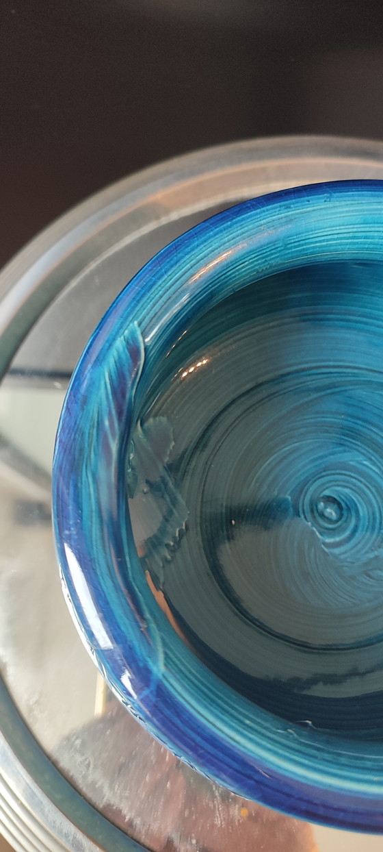 Image 1 of Cache-pot céramique Rimini Blu , Aldo Londi , Bitossi