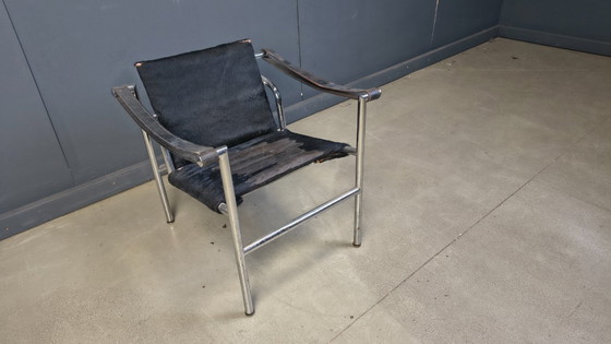 Image 1 of LC-1 Chair in black Ponyskin by Le Corbusier for Cassina 1970s