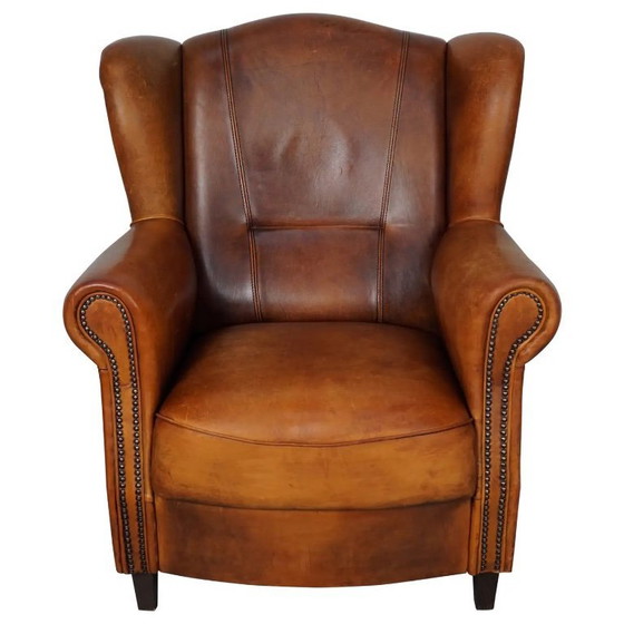Image 1 of Vintage Nederlandse cognackleurige leren clubfauteuil
