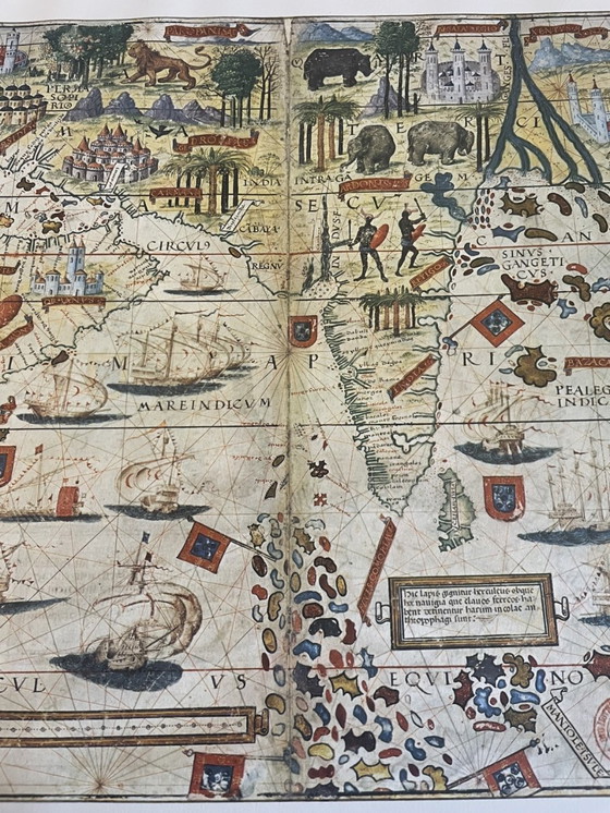 Image 1 of A Printing of the Original Map of Indian Ocean from 1960