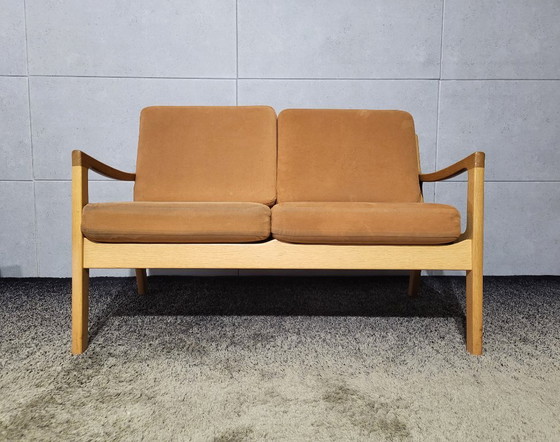 Diseño Danés Ole Wanscher 'Senator' Sofás (Couches) 3+2 plazas + otomana | Poul Jeppesen – Wood (photo 4 of 16)