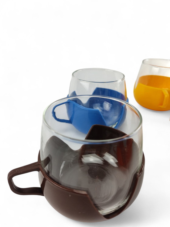 Image 1 of Set da tè 8 tazze Roly Poly per il tè Space Age anni '70 Vintage