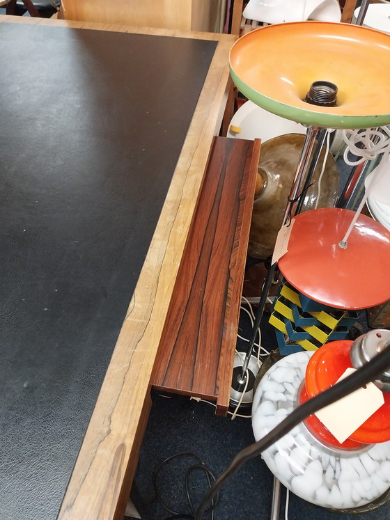 Image 1 of 1 x B.U.S. desk 200 x 100cm black leather top 1980s