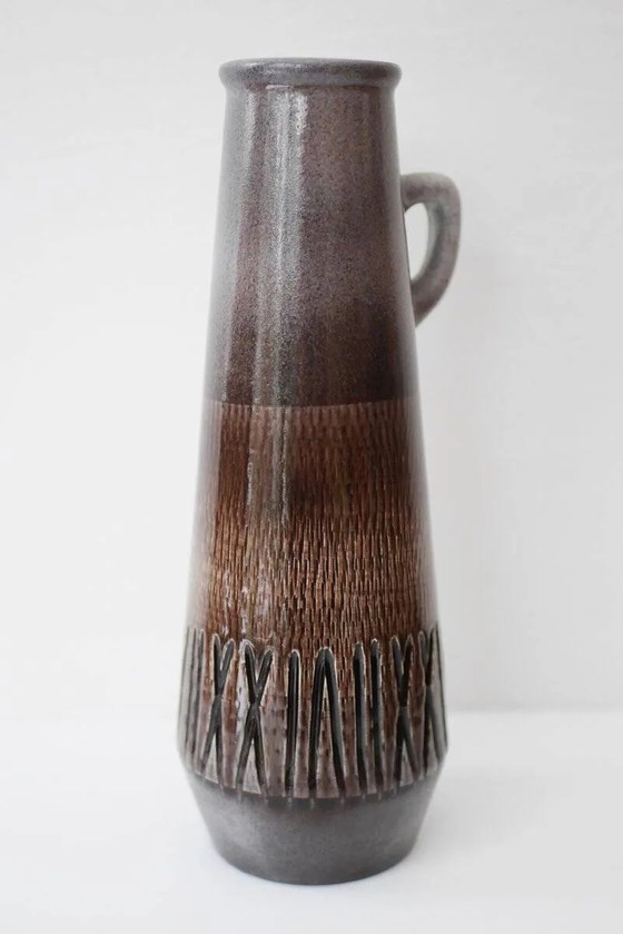 Image 1 of Mid-century Scandinavian modern art design pottery vases in ceramic by Ingrid Atterberg for Upsala Ekeby, Sweden, 1970s, set of