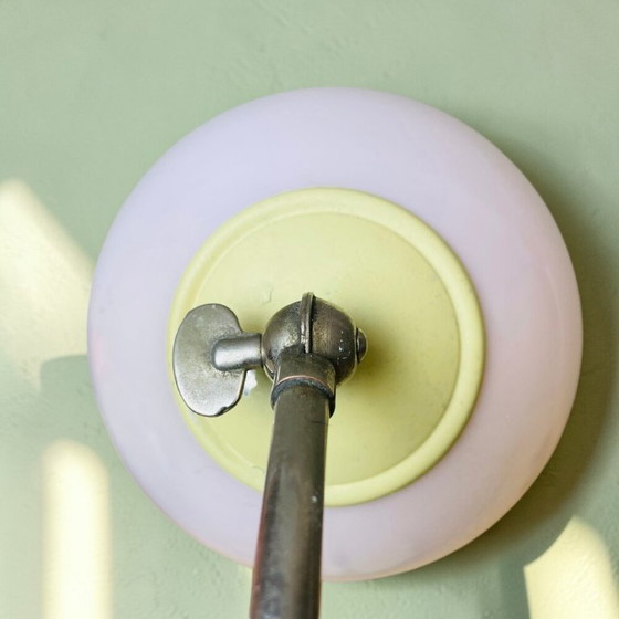 Image 1 of Lampe de table ou applique en verre rose