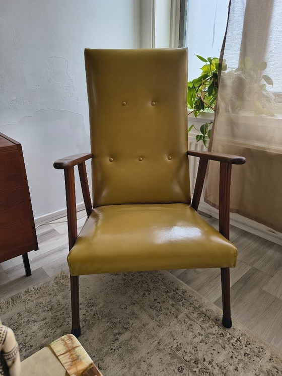 Image 1 of Ochre yellow armchair | Mid-century design