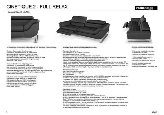 Image 1 of 🛋️ Roche Bobois – CINETIQUE 2 Full Relax MOTORISIERTES Sofa – Ecru-Leder – Komplettkonfiguration