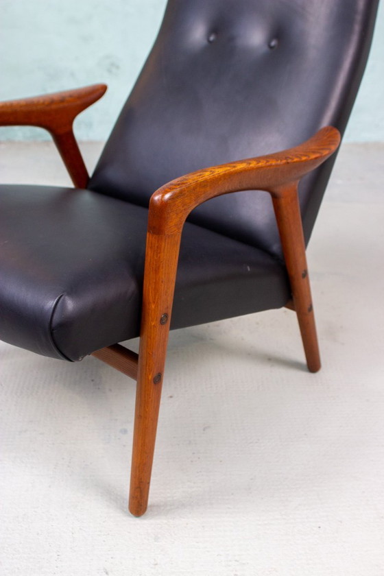 Image 1 of Fauteuil vintage Yngve Ekström, style Easy Chair, en chêne, milieu du siècle, années 60