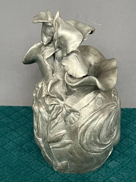 Massive vase signed "Iris" in the Art Nouveau style. – Crystal, Glass (photo 6 of 7)