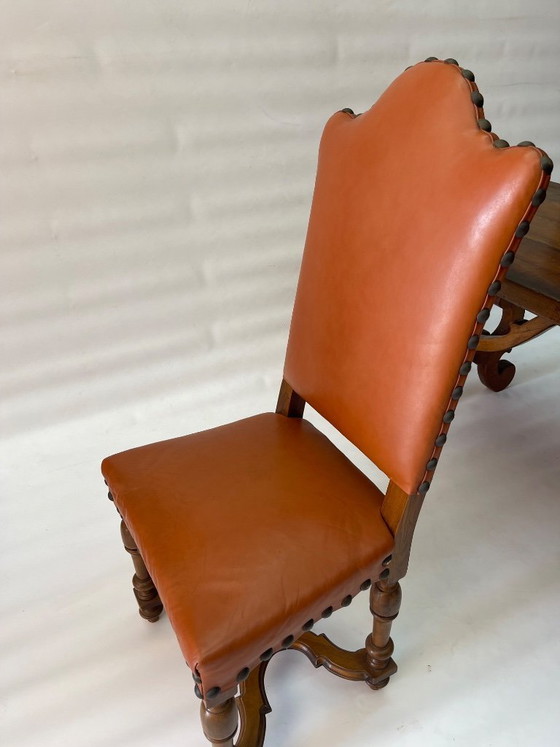 Set da pranzo degli anni '60 di provenienza italiana, realizzato in legno massello di noce. – Wood, Vintage (photo 6 of 16)