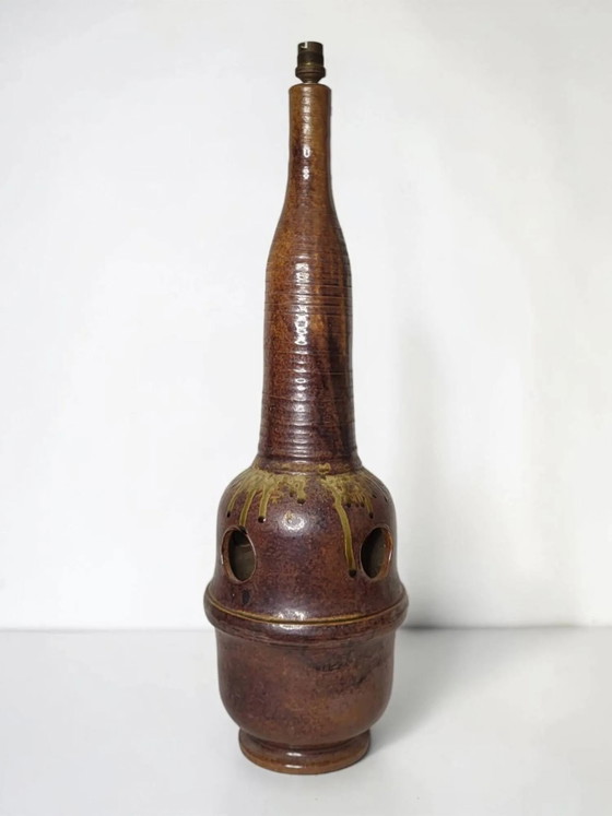 Steingutlampe aus Puisaye – Tischlampen, Porcelain (photo 2 of 9)
