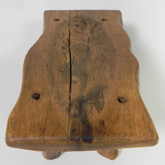 Image 1 of Tabouret vintage en tronc de chêne, années 1960