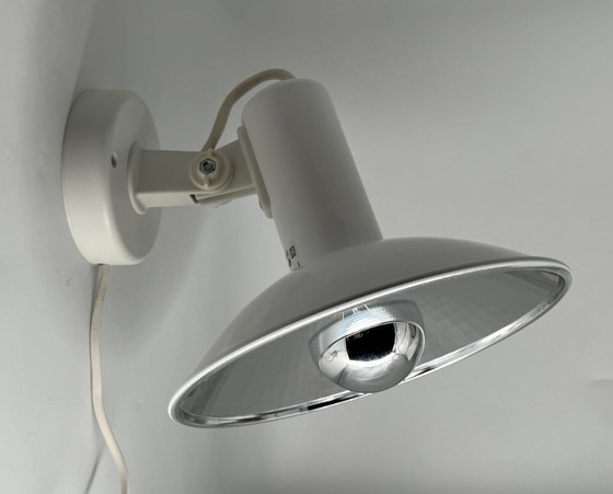 Image 1 of Vintage IKEA STROF Type V405 wandlamp, jaren 80, wit met chromen reflector