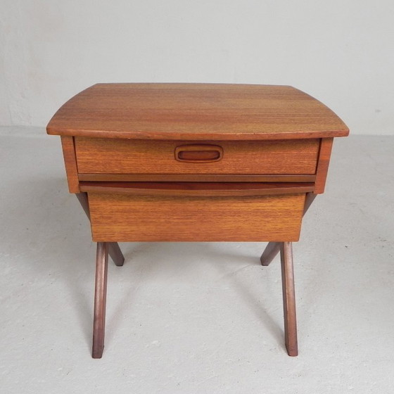 Image 1 of Kleine Kommode, Nähtisch mit 2 Schubladen, O.M.F., 1960er Jahre