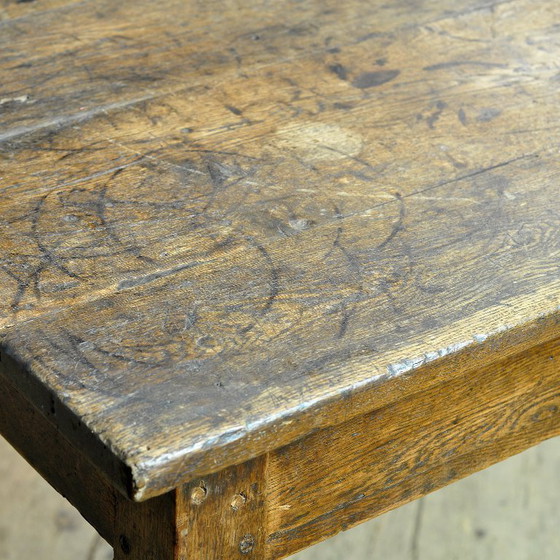 Image 1 of Franse eikenhouten tafel, circa 1850